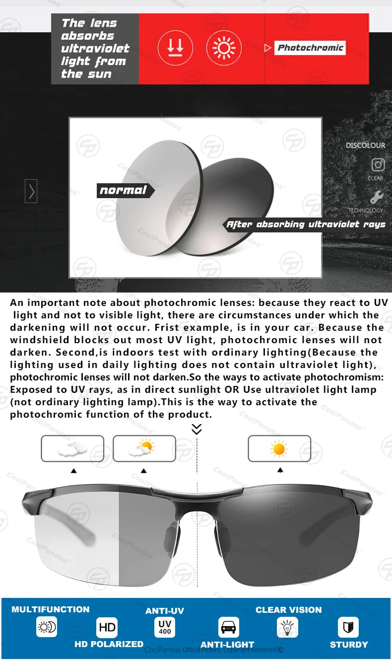 LIOUMO Klassische Legierung Quadratischen Rahmen Polarisierte Sonnenbrille Mann Photochrome Gläser Frau Chameleon Anti-Glare Fahren gafas de sol – Detail 3