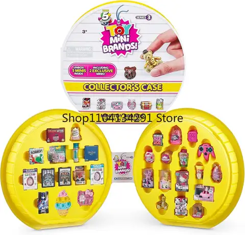 Original ZURU Mini Brands Estuche de coleccionista Serie 3 - 30 Mini Coleccionables de marca con 5 Minis misteriosos