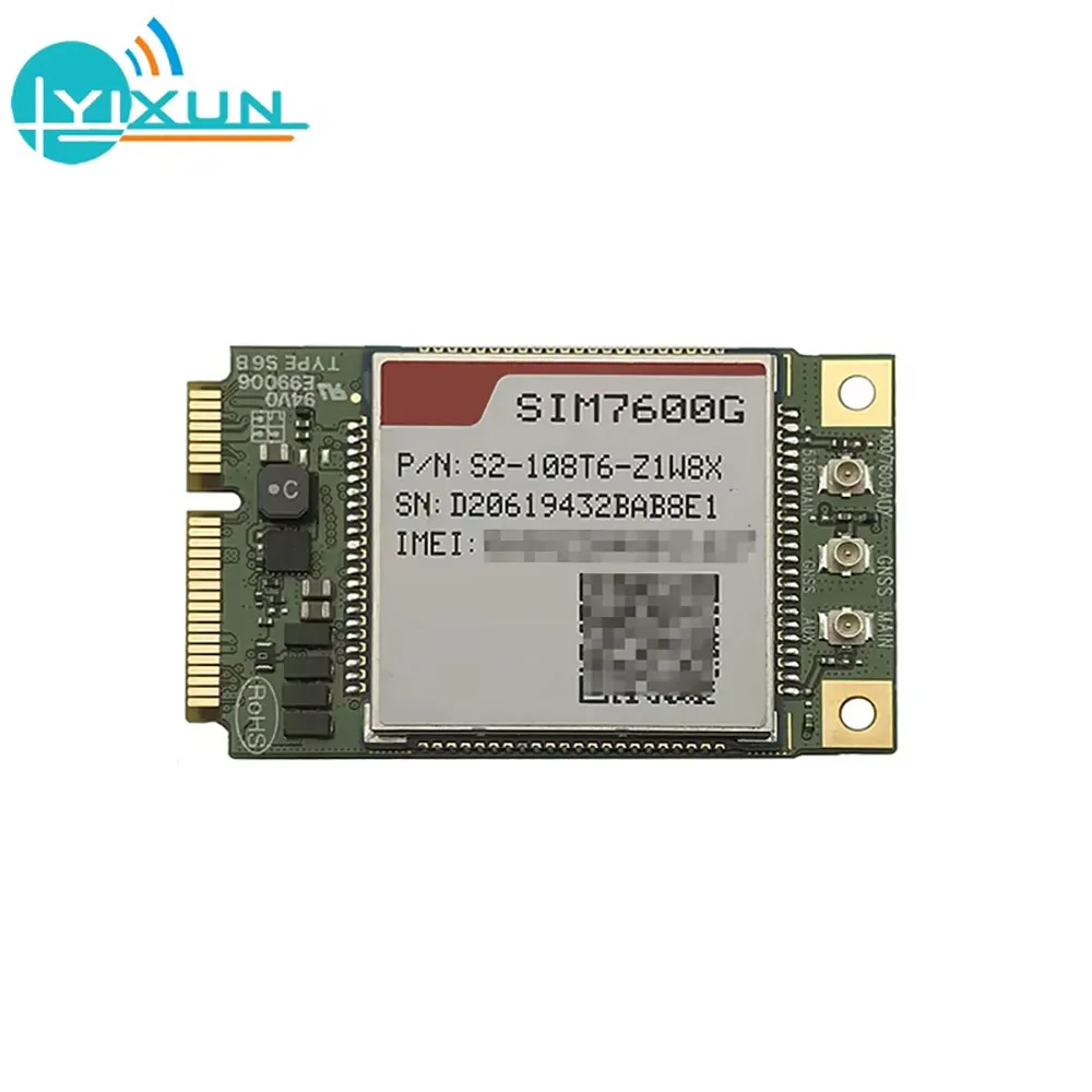 

SIM7600 SIM7600G MINI PCIE LTE CAT1 Multi-Band LTE-FDD/LTE-TDD/HSPA+/UMTS/EDGE/GPRS/GSM CAT-M&NB-IoT Global Module