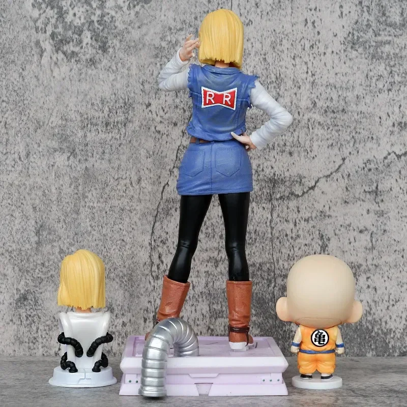 

29cm Dragon Ball Z Android 17 18 Cartoon Character Android 18 Clint Pvc Action Character Collection Model Toy Children Christmas