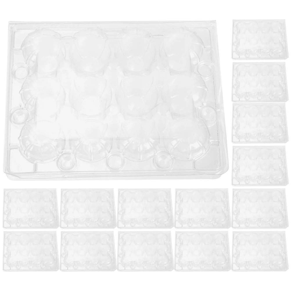

20pcs Quail Egg Tray Transparent Containers Disposable Clear Holder Organizers Plastic Cartons Egg Storage Kitchen Box