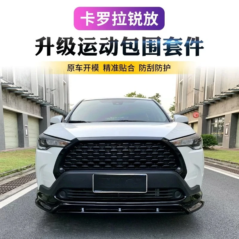 Kit de carrocería para Toyota Corolla Cross 2022, modificación completa de la carrocería, alerón delantero ABS, faldones laterales, alerón trasero, kit deportivo para automóvil.