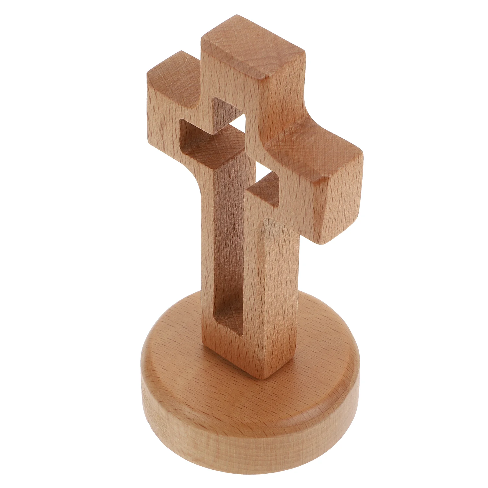 

Solid Wood Cross Decoration Living Room Wooden Prayer Adornments Craft Dining Table Bedroom