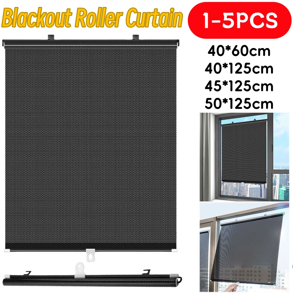 1–5 Stück Universal Black Out Jalousien, nagelfreie Rollos, Saugnapf, Sonnenschutz, Vorhang, Verdunkelungsvorhang für Küche und Schlafzimmer