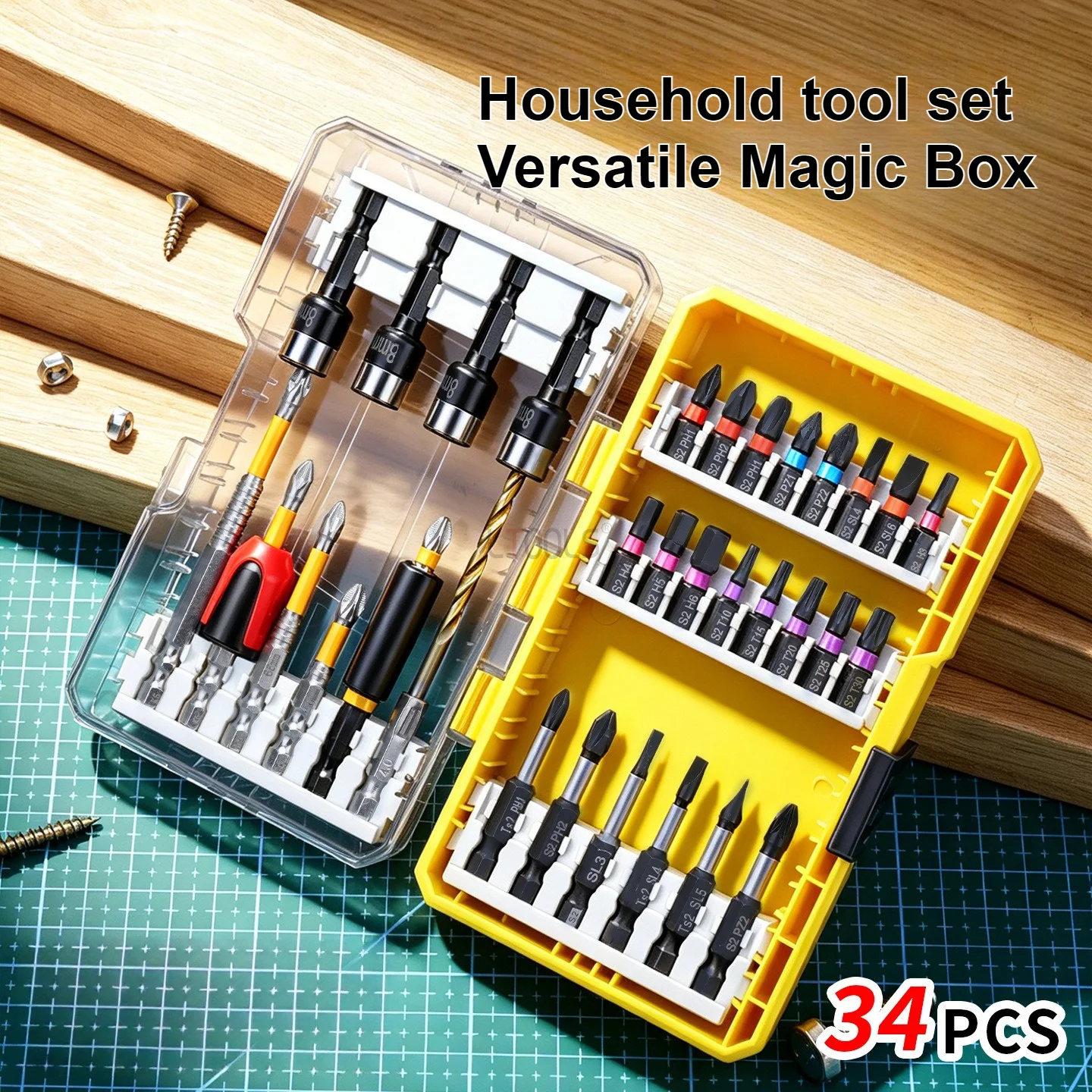 

34 Piece Set of Impact Screwdriver Head Professional Grade High-end Strong Magnetic Multifunctional Screwdriver Wear-resistant