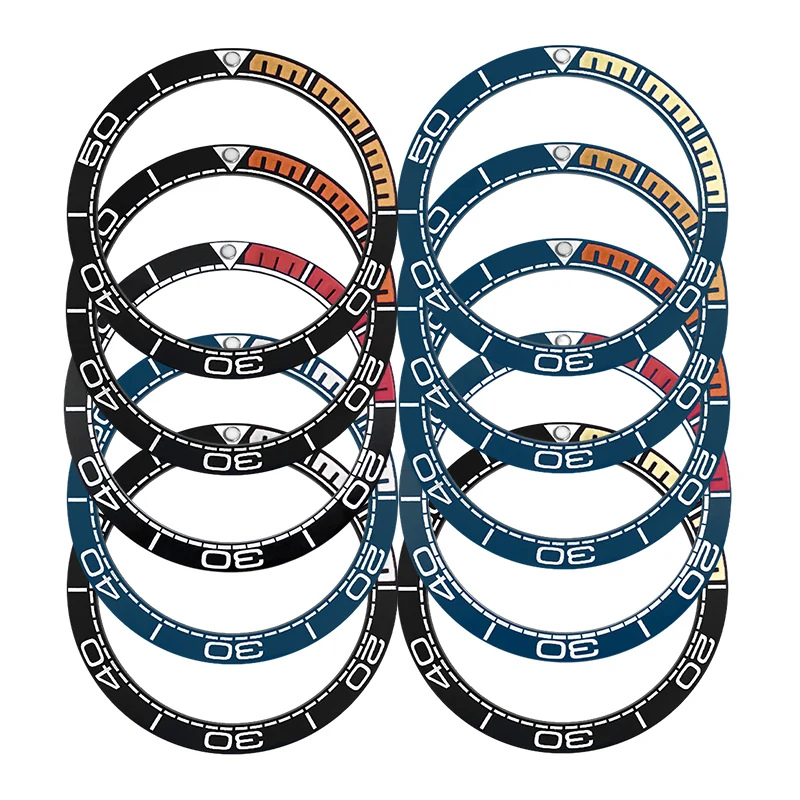 

38mm Ceramic Sloped Bezel Insert Ring Inner Diameter 30.7mm Fits SKX007 GMT SUB Seamaster 300 Series Watch Bezel Insert Parts
