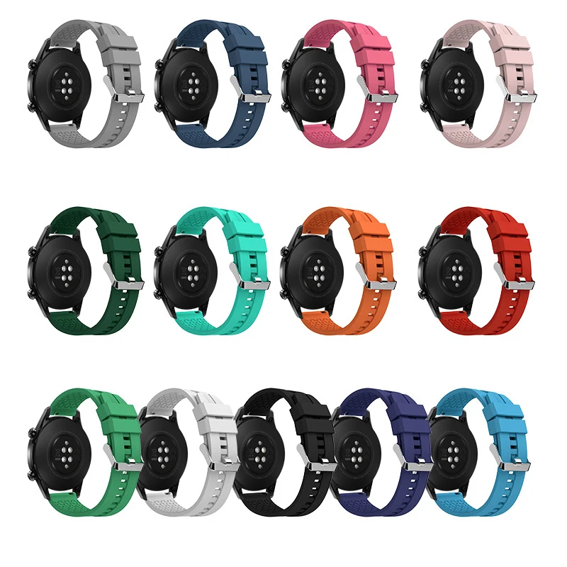 Silicone strap for Samsung Galaxy 6/4/classic/Active 2 5Pro 7 FE 40mm/44mm 20mm 22mm Sport bracelet huawei watch gt 2-e-pro band