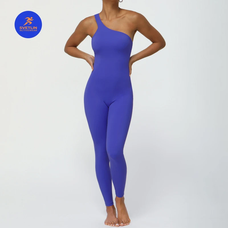 SVETLIN EU US Size Top Quality European Autumn Off Shoulder Long Sleeve Yoga Jumpsuit Womens Tight Dance Fitness Shaping