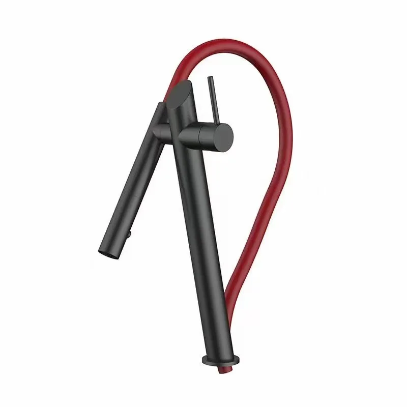 

Легкая роскошная полностью медная магнитная всасывающая черная и красная кухонная раковина для овощей, универсальный вращающийся смеситель