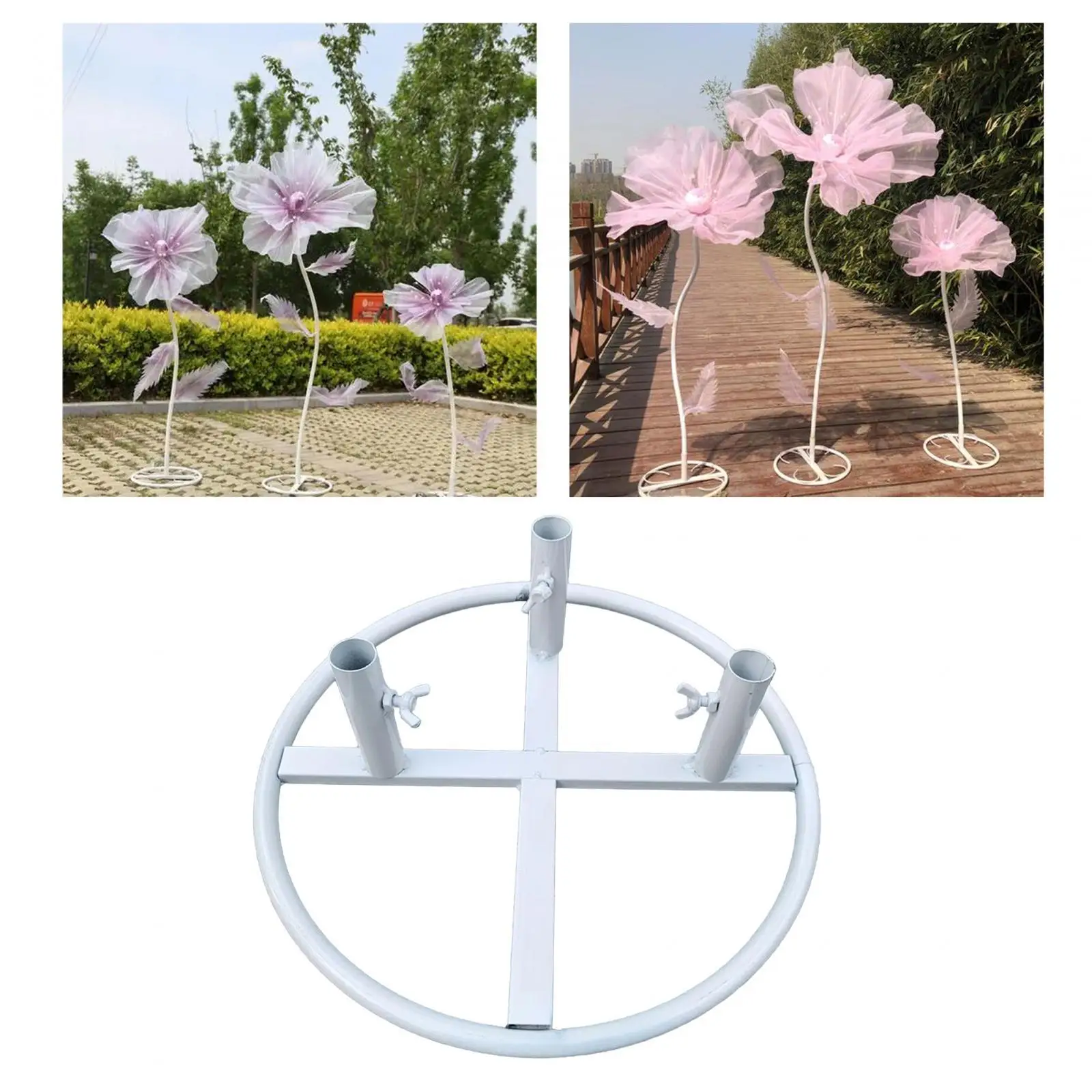 2xFlower Pole Display Stand Base DIY voor Bloemist Bloemstuk Home Decor E
