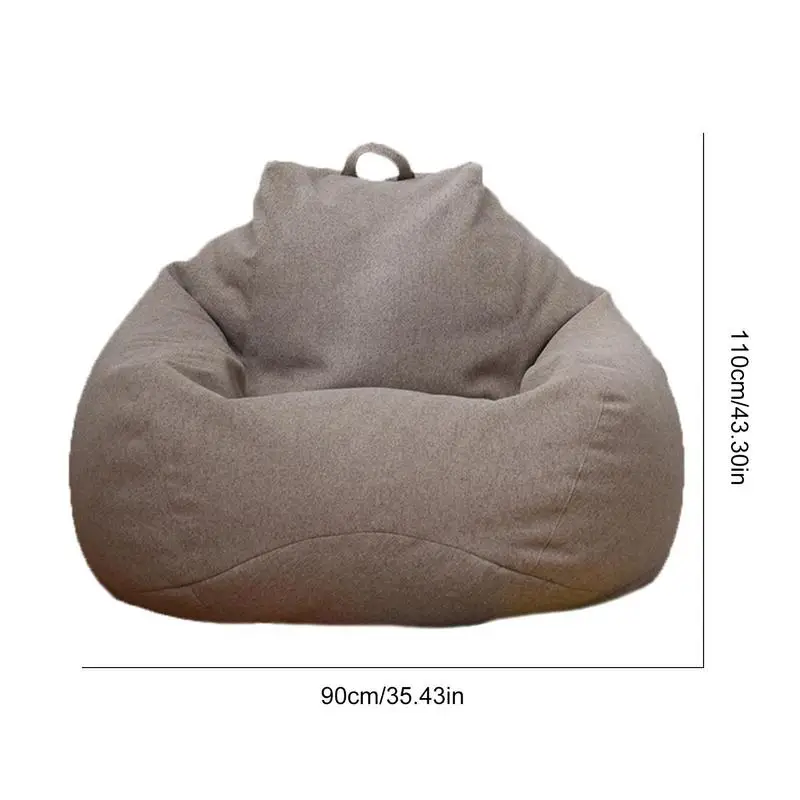 Lazy Sofa Cover Chairs Without Filler Linen Cloth Lounger Seat Bean Bag Pouf Puff Couch Tatami Living Room  Home Accessories