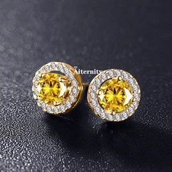 Zircon Earring Stud for Women And Men S925 Sterling Silver 18K Plating Earrings D Color VVS1 As Shinning As Diamond Jewelry