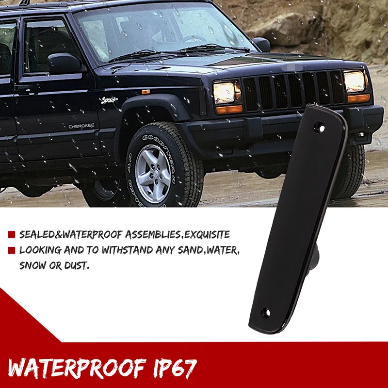 Clear / Smoked Lens Car Front Side Corner Parking Marker Light Cover Housings Kit For 1997-2001 Jeep Cherokee, No Bulb / Socket view 4