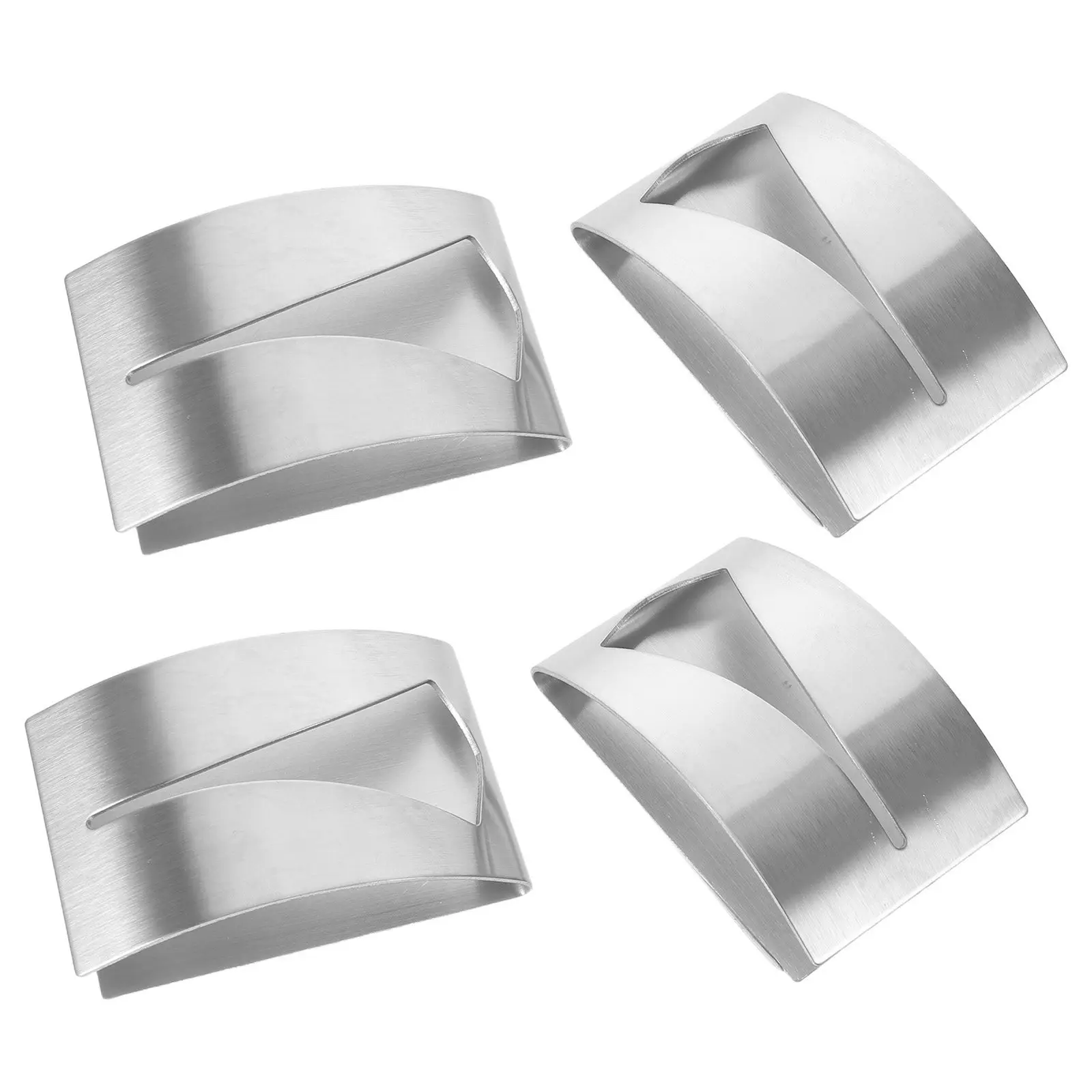 4Pcs Adhesive Kitchen Towel Hooks Stainless Steel No Drill Wall Mount Dish Towel Holder Grabber Dish Cloth Wall Hanger