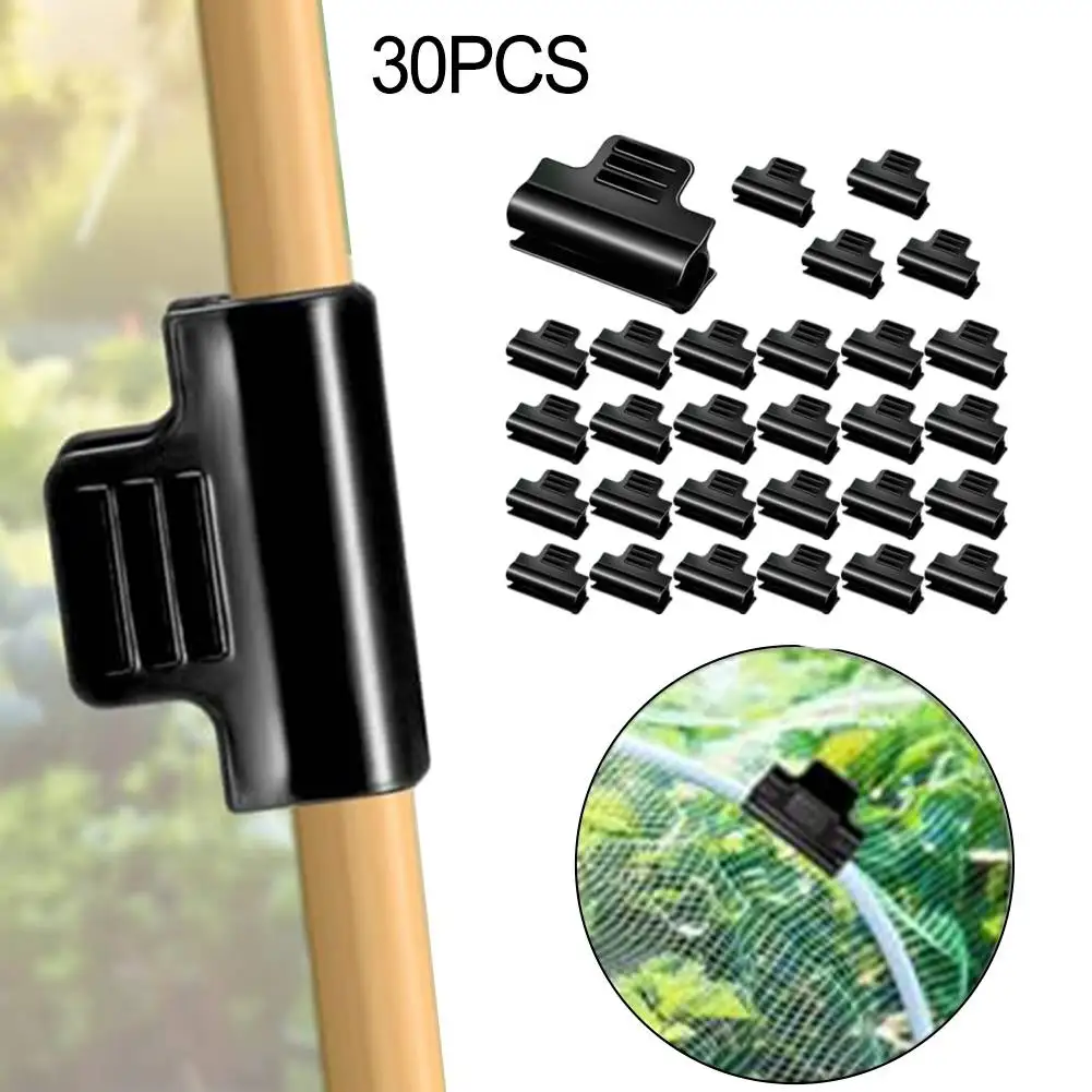 

30Pcs Greenhouse Film Clamps Garden Tarpaulin Netting Tunnel Hoop Pipe Clamp Shed Row Cover Shading Frame Support Planting Tools