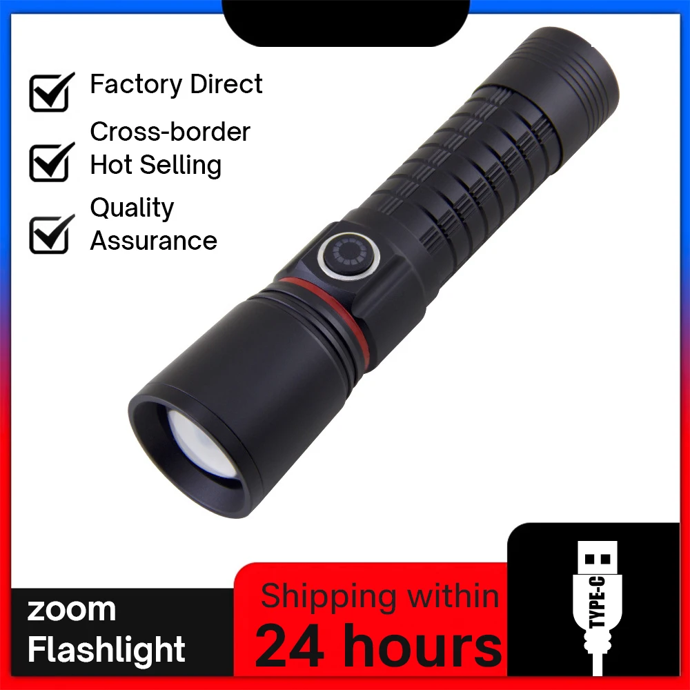 

SKYRAY SK153 телескопический зум-фонарик светодиодный тактический фонарик Type-C перезаряжаемый водонепроницаемый для кемпинга, рыбалки, уличный фонарь