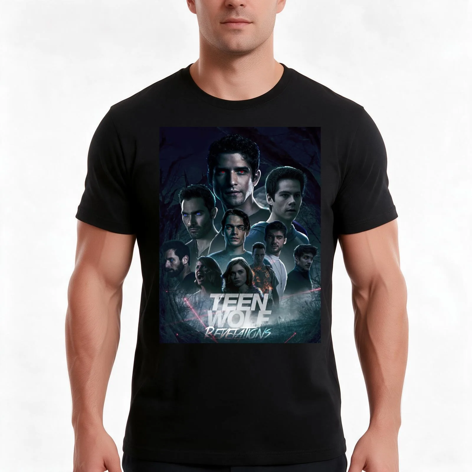 Teen Wolf Revelations T-Shirt, Summer Casual Cotton Tee, Oversized Streetwear Tops, Vintage Graphic Print, Unisex Men Women