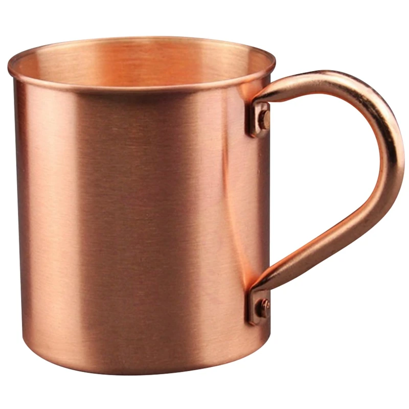 Promotion! 450ML Copper Mug Water Cup Moscow Mule Cup Straight Body Curling Cup Bar Cocktail Glass Beer Mug