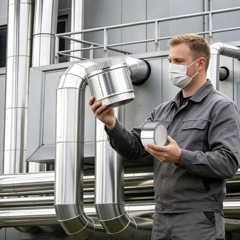 4-Zoll-HVAC-Luftkanalkupplung mit Slip-Fit-Enden für Schlauchwechsel 3XUF – Detail 7