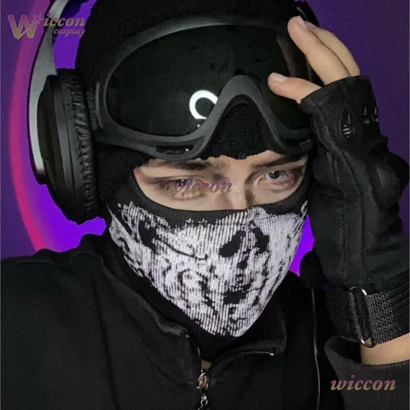 

Ynot Call Keegan of Duty Ghosts Cosplay Mask Face-Covering Masked Props Halloween Fukumen-kei Sexy Dress up Glasses Gloves Hat