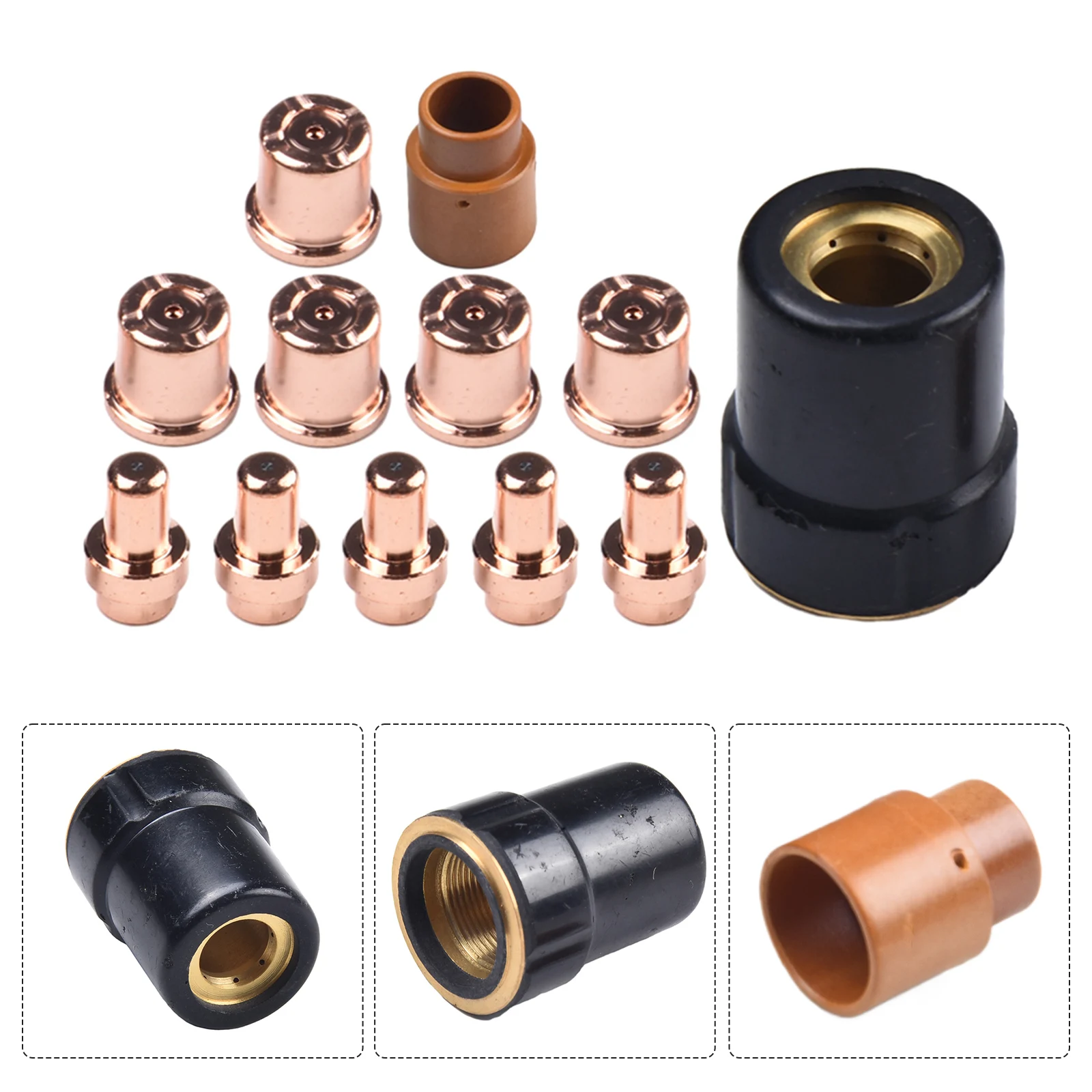 

Комплект из 5 электродов и 5 сопел для плазменного резака Cut40: сменные сопла из качественных материалов для долговечного использования