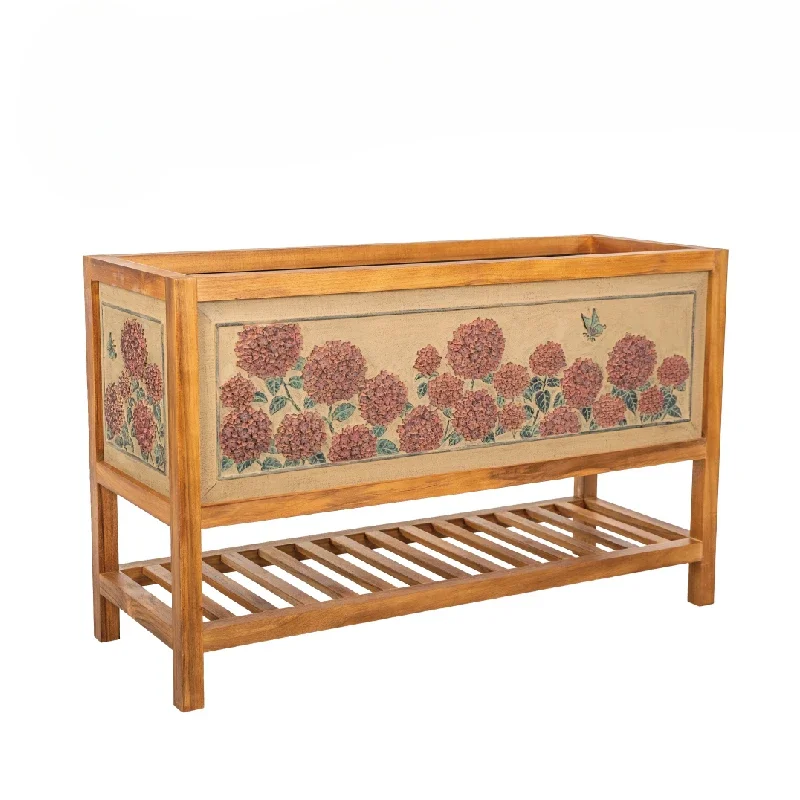 

Chinese-style courtyard landscaping arrangement Outdoor flower box Large flower pot Balcony planting box Garden