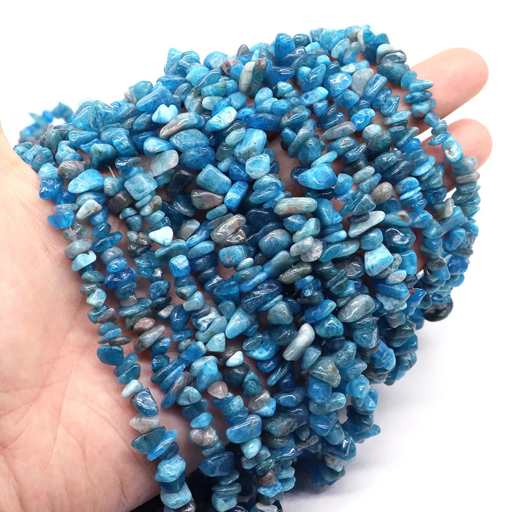 Natural Blue Apatite Chips Stone Beads Irregular Gravel Crystal Quartz For Jewelry Making DIY Bracelet Necklace Accessories Gift