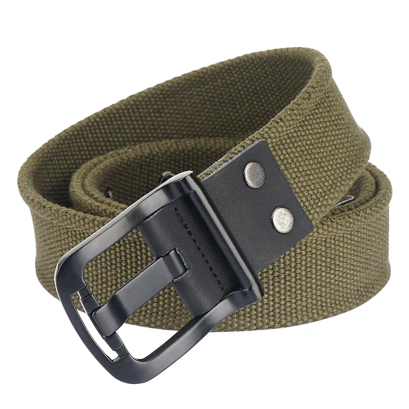 

Retro Unisex Belt, Men's Belt with Thickened Canvas Woven Needle Buckle Design, Solid Color Lightweight and Durable Casual Belt