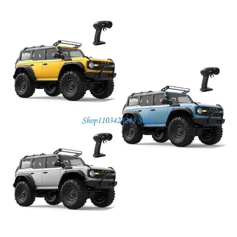 

G2TE 1/16 Remote Control Offroad Car 4WD Model Crawler with Powerful Suspension and LED Headlamp for Adult Kids Collector