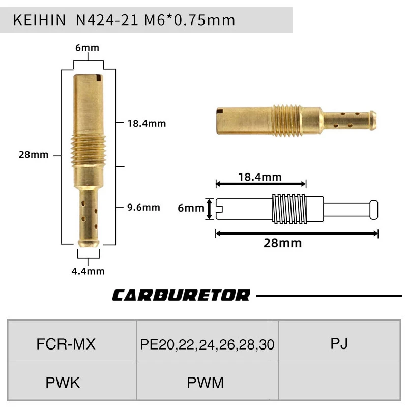 20 Pieces Carburetor Main Jet Kit For Keihin OKO KOSO PE PWK Carb 10 Pieces carb Main Jet 10 Pieces Slow Jet Kit Compatible
