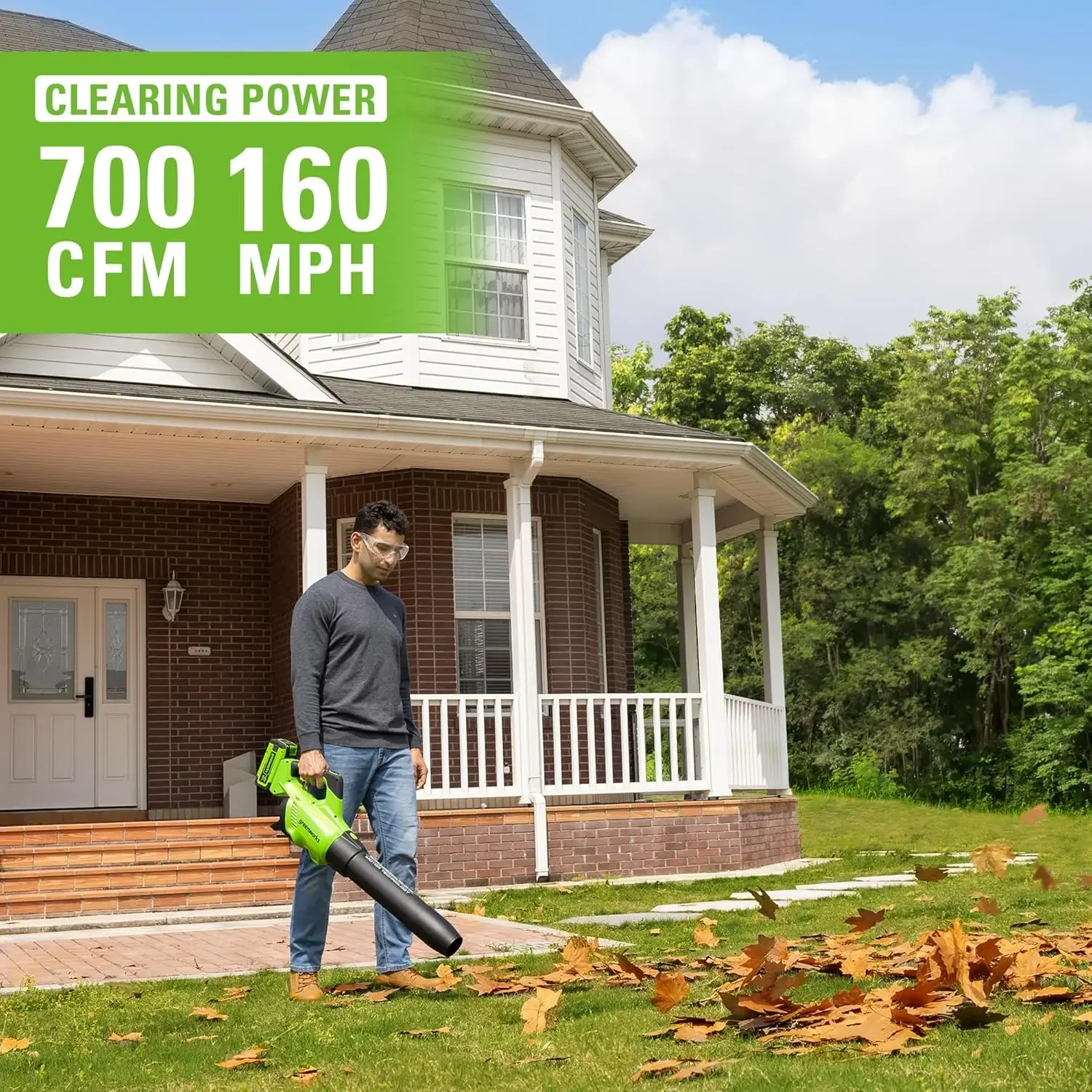 Mph 700 Cfm Cordless Brushless Axial Leaf Blower 8.0ah Battery and Charger Included Superior Comfort and Control