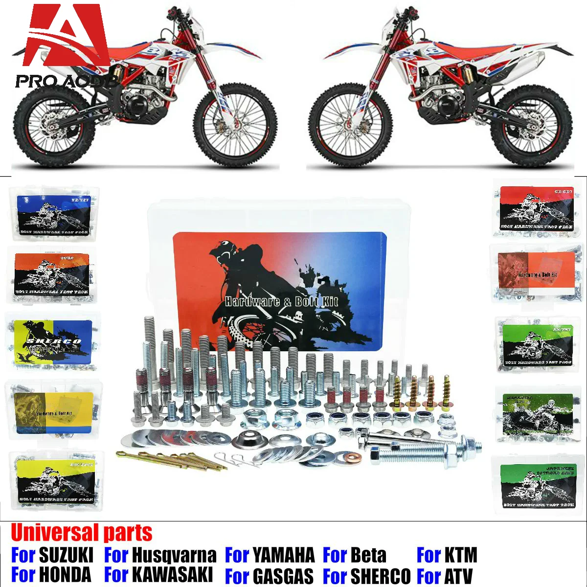 

For Beta Motorcycle 125-530 RR RX RS Xtainer enduro and dual sport models Premium Hardware Bolt Full Plastics Fastener Kit