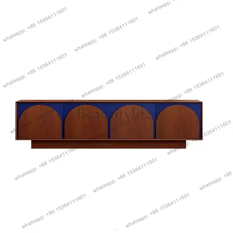 Medieval minimalist side cabinet French retro TV cabinet storage cabinet