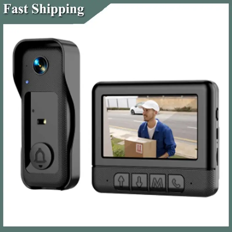 

-MEOF 4.3-Inch Home Security Smart Doorbell Duplex Intercom Smart Doorbell Infrared Night Vision Smart Doorbell