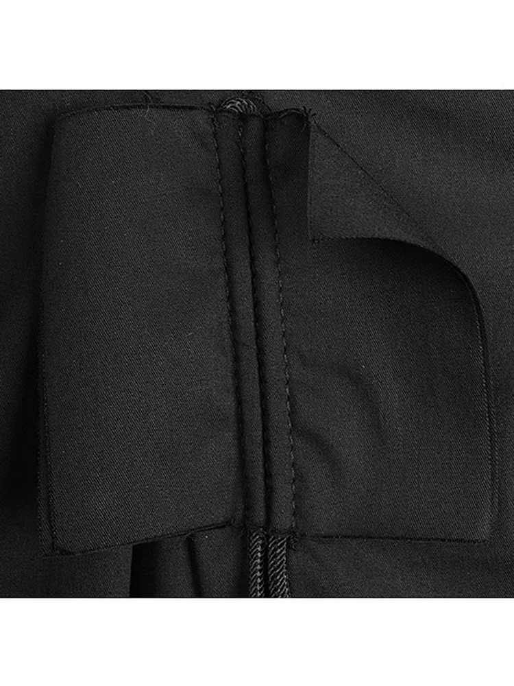 XITAO فضفاض المرقعة شرابة قميص فستان البساطة غير النظامية عادية واحدة الصدر المرأة الصيف الاتجاه الجديد فستان WLD20158