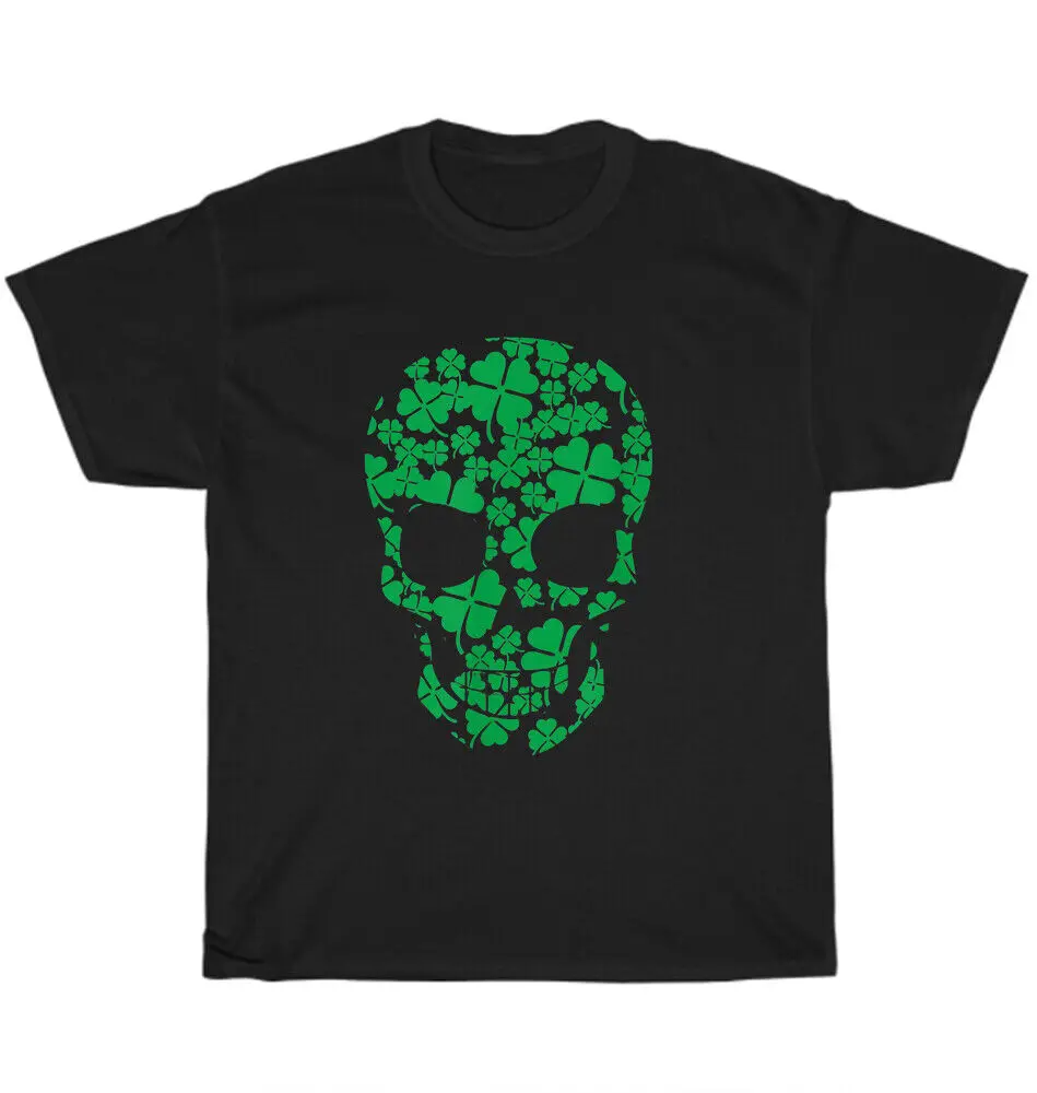 Saint Patrick's Day Leaf Clover Shamrocks Skull T-shirt Unisex Funny Tee GiftUnisex Summer Cotton Luxury Brand Super SizeAnime G