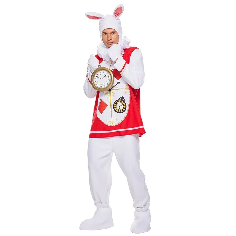 Eraspooky-Costume de lapin blanc Alice au pays des merveilles, tenue adulte, Halloween, carnaval, fête de Noël, robe de paupières, M., 2024