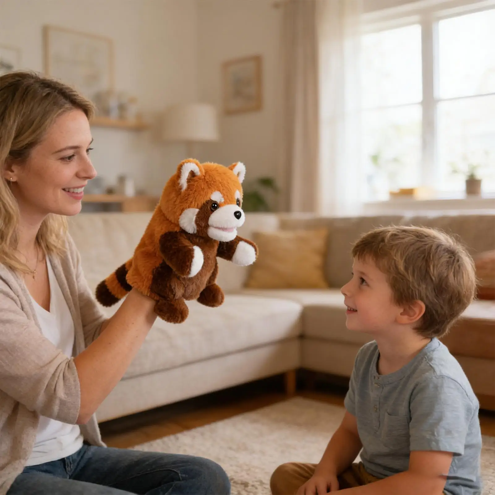 Animal Hand Puppets Soft Cute Educational Interactive Plush Toy Kids Animal Puppets For Children Boys Girls Family Friends