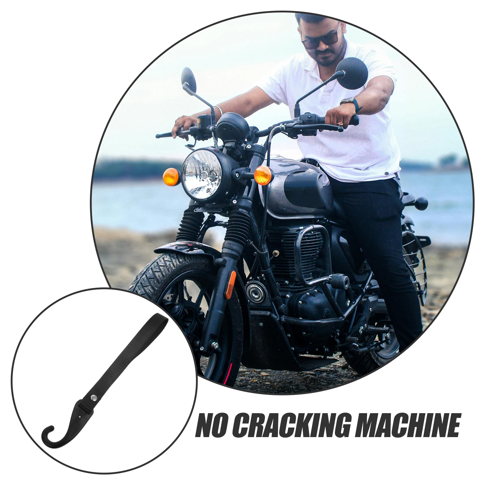 

2pcs Motorcycle Handlebar Hook Universal Rope Luggage Strap Adjustable Secure Holder Keys Gloves Storage Accessories