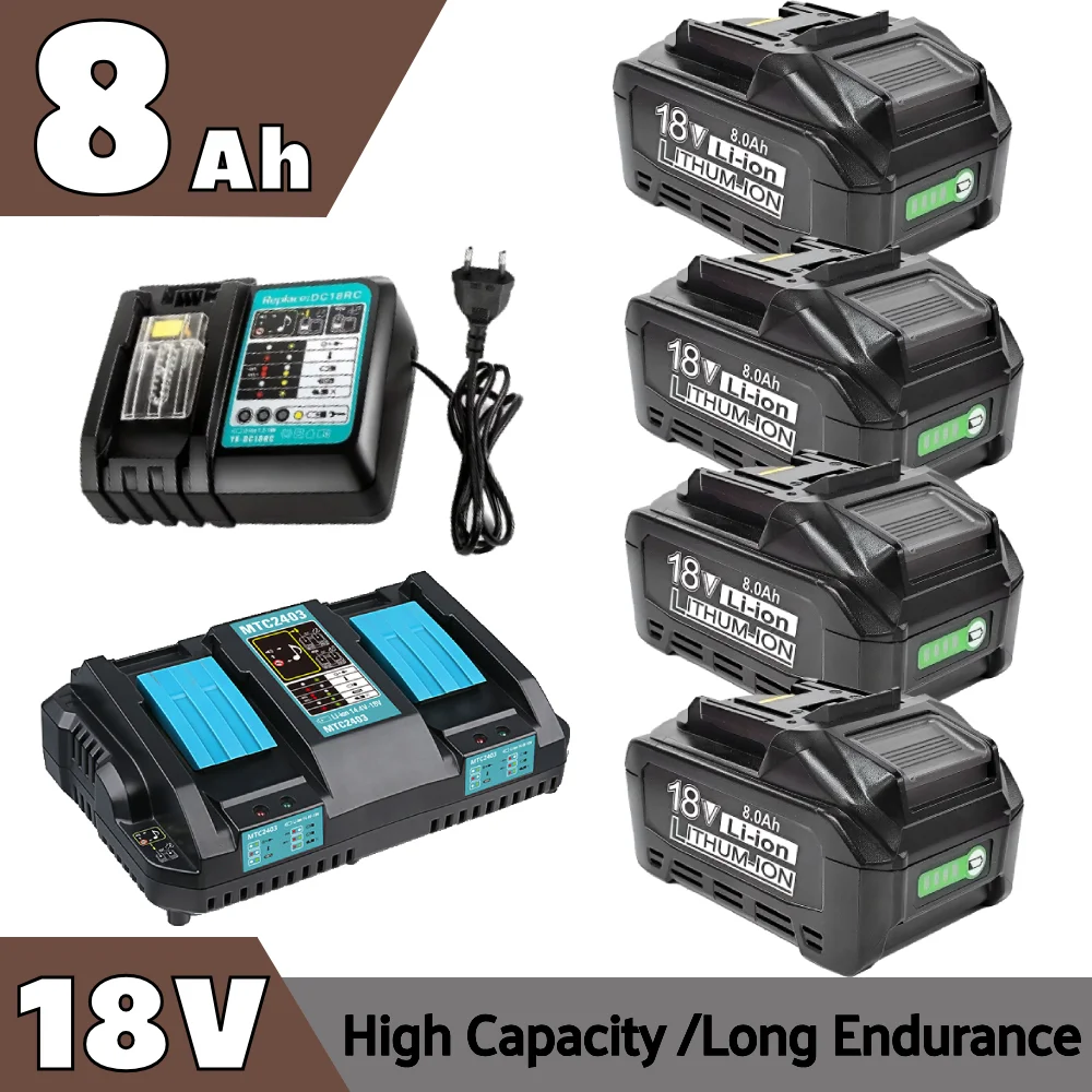 8Ah für Makita BL1860 18V Akku-Elektrowerkzeuge Li-Ion Ersatz LXT BL1850 BL1840 für 18V Schraubendreher
