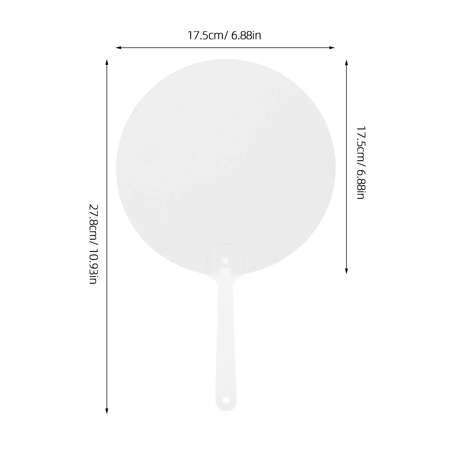6Pcs Church Handheld Fans Sublimation Blank Double-Sided Pet Material DIY Craft Wedding Decor Religious Events Cool Air