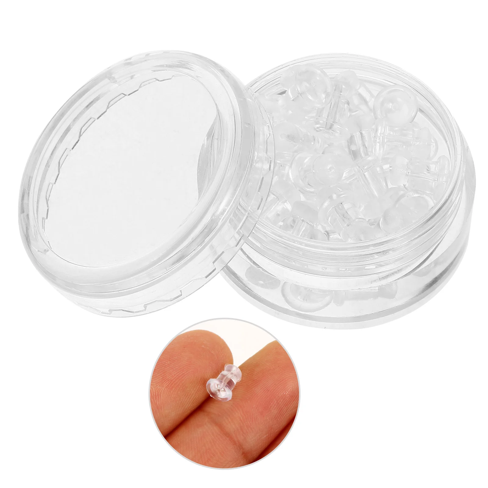 

Earring Backs Clear Piercing Retainers Plastic Safety Studs Reusable Comfortable Anti Lost Plug Cap Rubber Earrings Accessories