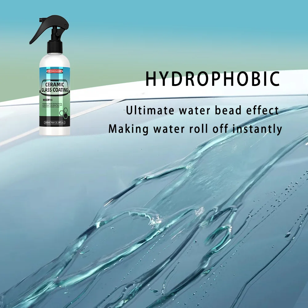 Hydroshine Ceramic Glass Coating Anti Rain Water Repellent Spray Hydrophobic Car Chemical Detail