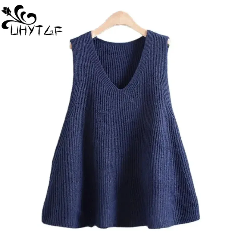 

Pullover Knitted Wool Vest Women V Neck Sleeveless Mother Loose Large Size Tops Female Jumper Spring Autumn Sweater Waistcoat547