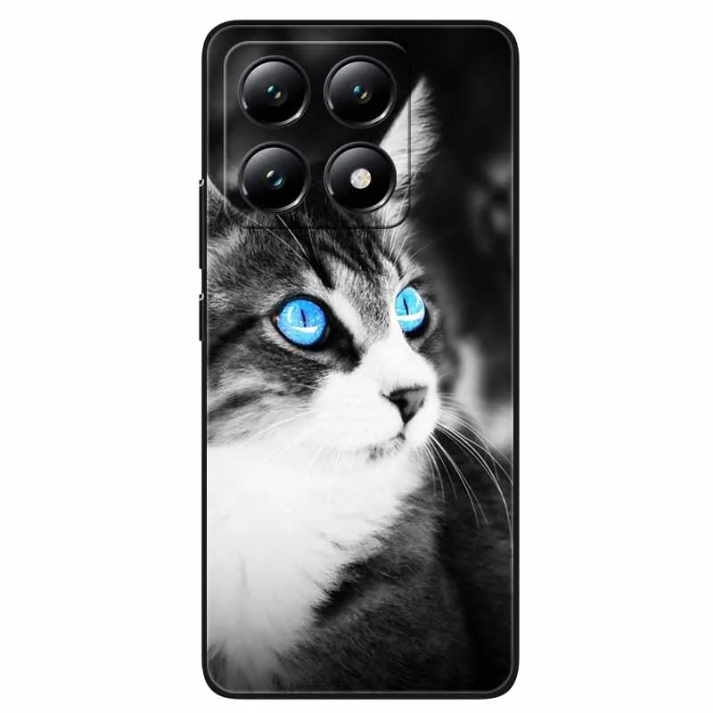 For ZTE Blade A35 Case Shockproof TPU Silicon Black Bumper Cover for ZTE Blade A55 4G Phone Cases Lovely Cute Cat Shells Fundas