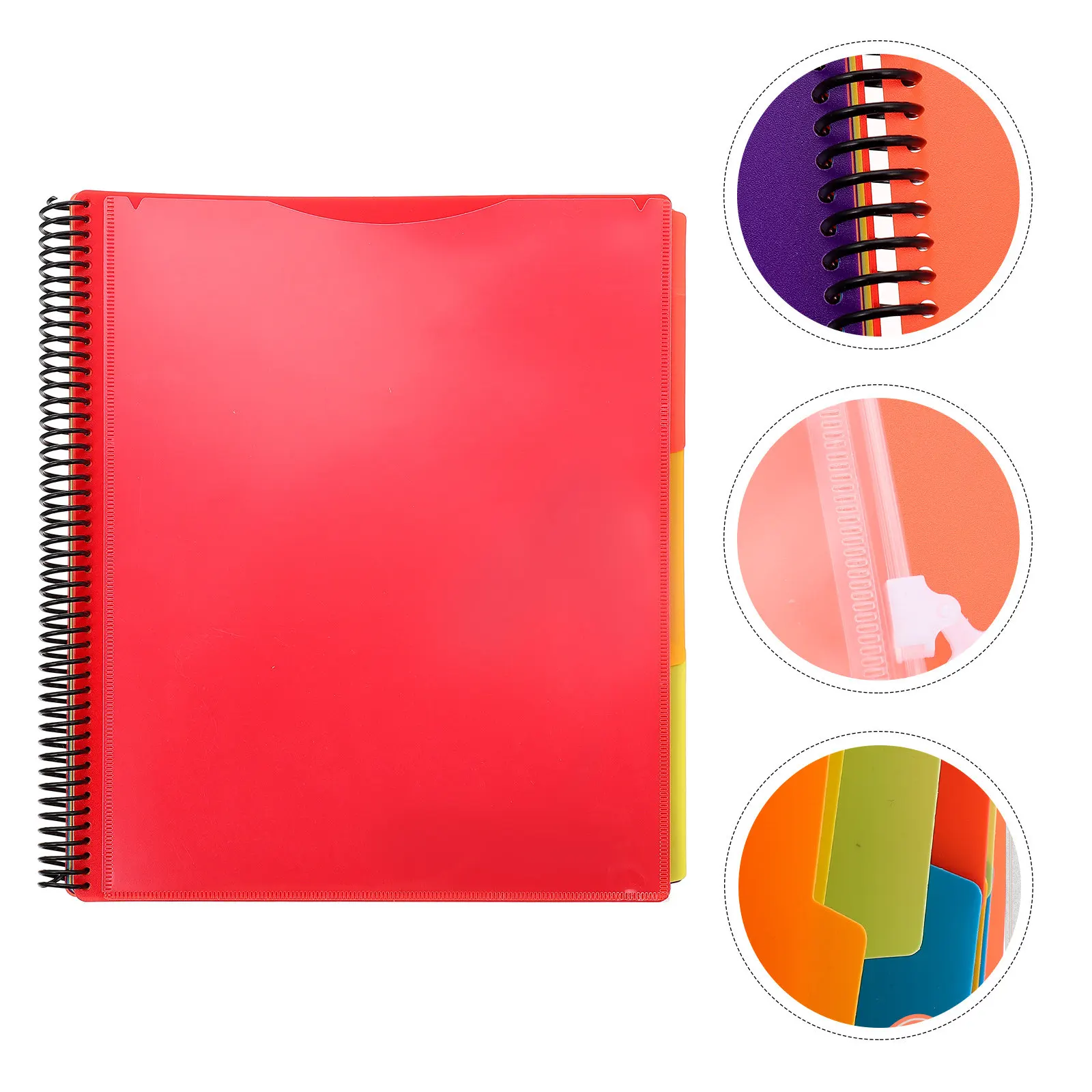 

Coil Document Folder High-Class Material Organizer Files Container for Various Scenarios Office Supplies Test Papers Storage