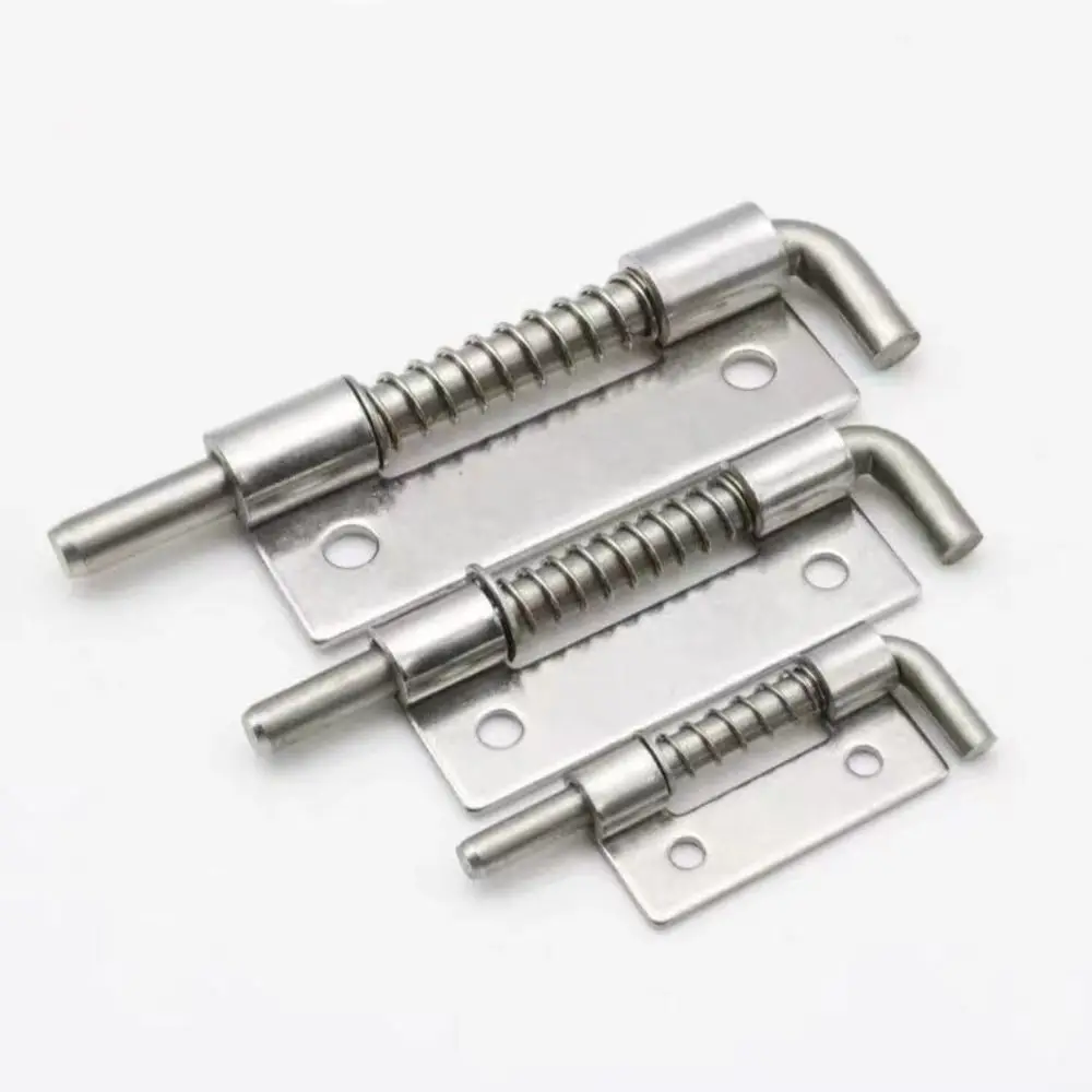 Stainless Steel Spring Loaded Door Lock Bolts Padlock Clasp Anti-theft Door Latch Catch Lock Cabinet Latches Home Hardware