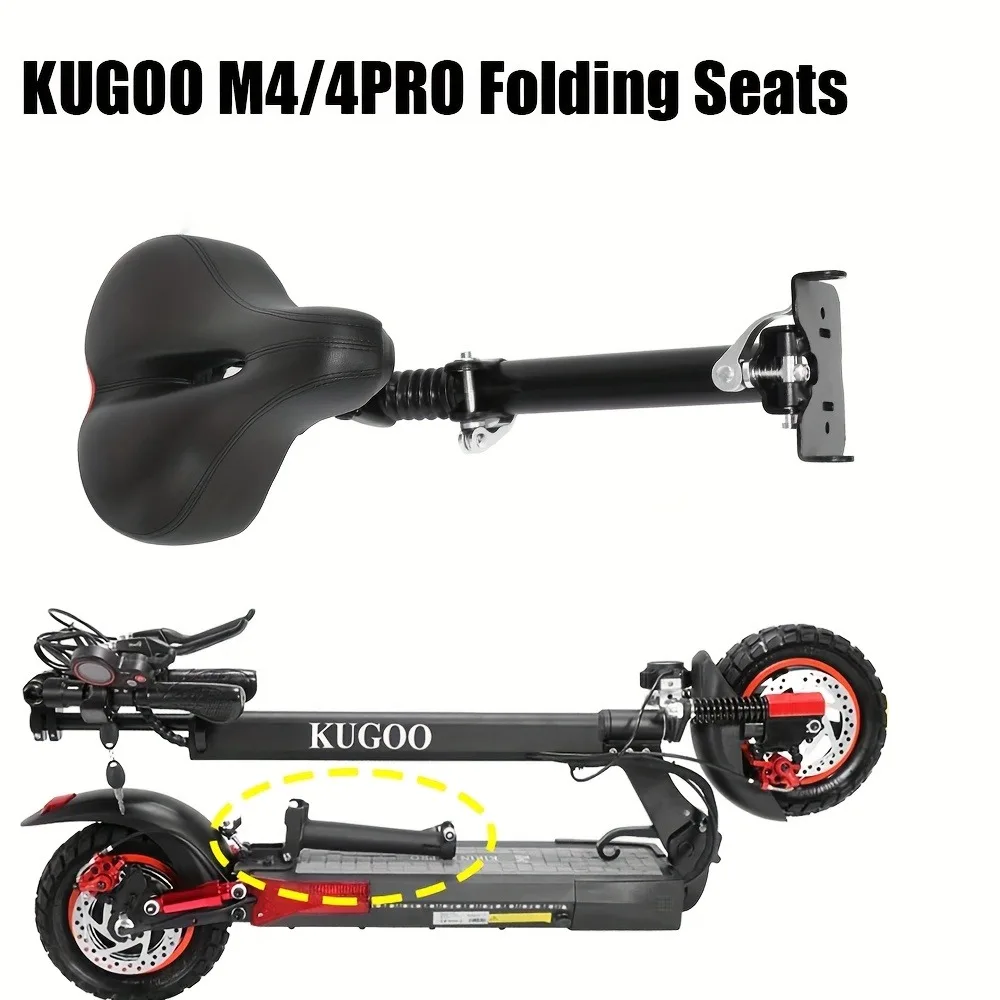 10-дюймовое складное сиденье для электрического скутера, складное седло с регулируемой высотой, без сверления, подходит для деталей KUGOO M4/M4 Pro