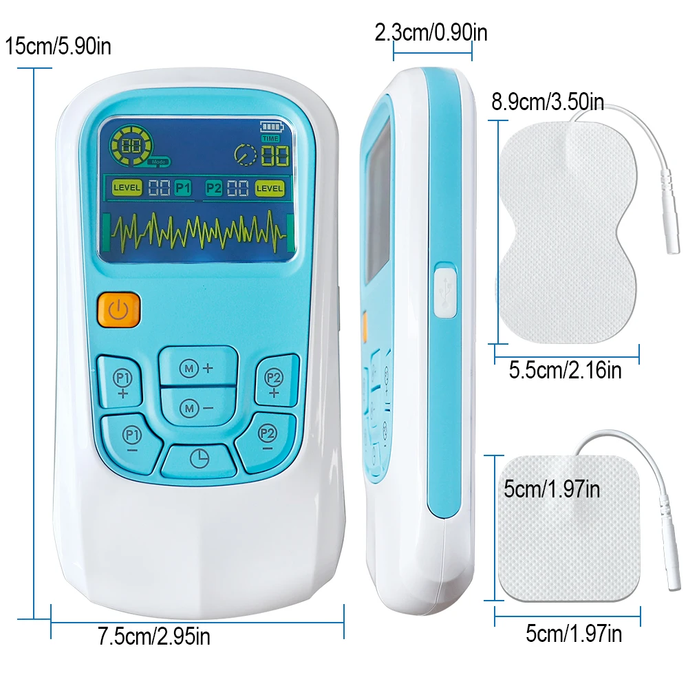  EMS Muscle Stimulator 25 Modes USB Rechargeable TENS Electric Pulse Massager Body Soothing Relax Acupoint Electro‑Stim Unit