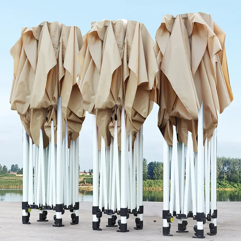 Waterproof 4 Leg Pop Up Canopy Tent Commercial Outdoor Event Shelter Square Gazebo for Market Stall Exhibition Party Awning